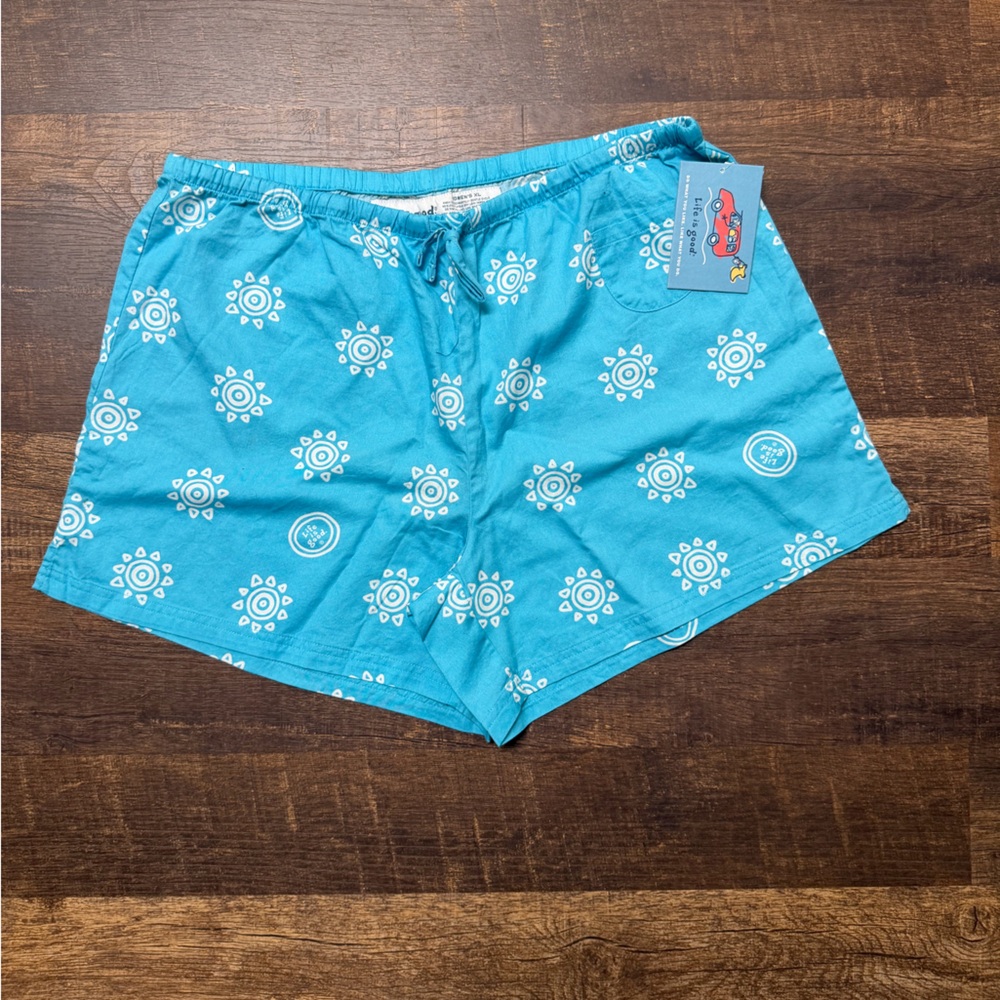 NWT Life Is Good Blue linen Shorts